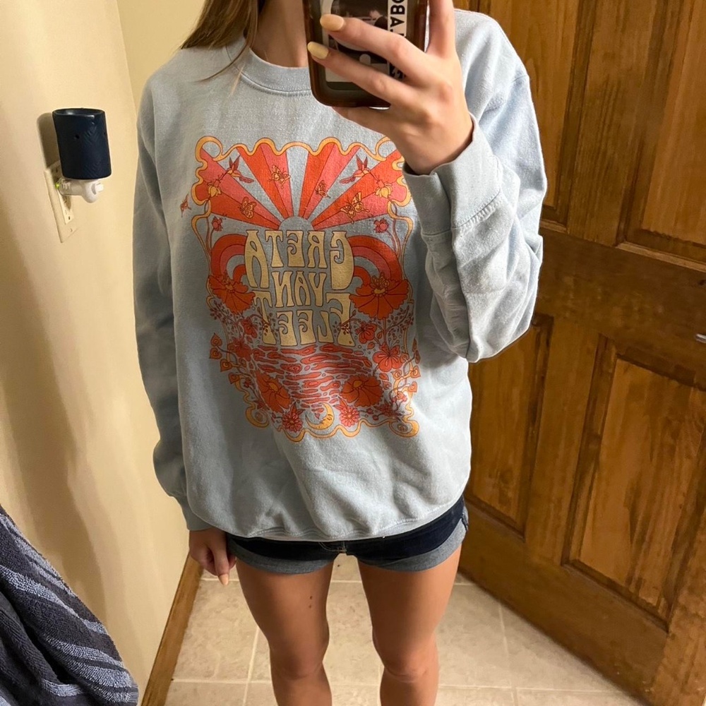 Greta Van Fleet Graphic Sweater Light Blue (S–M Fit)